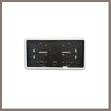 Bezos Çerçeveli Dikdörtgen Plakalık Plaka Altlığı Beyaz 32X17CM 1 Adet Rns