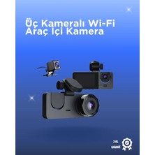 Ersert Ers Gelişmiş G-Sensörlü Üçlü Araç Kamerası – 5” LCD Ekran ve Hareket Algılama