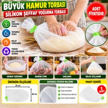 Aydogan's Ayd Büyük Hamur Torbası Silikon Şeffaf Hamur Yoğurma Torbası Ekmek Makarna Mantı Hamuru Kolay