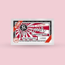 Str Store Viktoria Kumaş Boyasi 08 Kırmızı - (3 Paket Boya + 2 Paket Fiske)