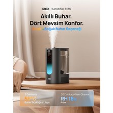 Str Store 6l Akıllı Nemlendirici Büyük Oda 600FT², 80 Saat Çalışma Süresi Süper Boyutlu Sıcak ve Soğuk Sisli Nemlendiriciler Yatak Odası Bebek, 28DB Sessiz Hava Nemlendiricisi Bitkiler, Ev, Tüm Ev Için