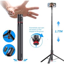 Str Store Ayarlanabilir Selfie Çubuğu Tripod 177CM - Otomatik Açılma, Çok Açı Ayarı, Kablosuz Uzaktan Kumanda, Alüminyum Gövde, 10M Mesafeden Fotoğraf Çekimi, Telefon Standı | TT01
