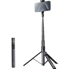 Str Store Otomatik Açılan Profesyonel 160CM Selfie Çubuğu + Tripod, 425GR, Bluetooth Uzaktan Kumanda, 360° Döner, Akıllı Telefonlar Için Ayarlanabilir, Katlanabilir ve Hafif Seyahat Için | RZP001