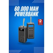 Ersert Hızlı Taşınabilir Powerbank 60000 Mah 4 Cihaz Uyumlu