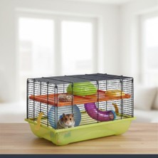 Str Store Cricetti 9 Hamster Kafesi Lacivert Mavi 45X31X29CM 06458 Renkli