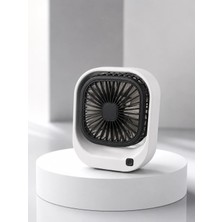 Ersert Ergonomik Şarjlı Masaüstü Fan 3 Kademeli Hız Ile Ofis Kullanımı