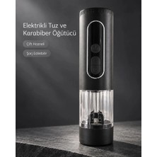 Ersert Ers- Mutfak ve Sofra Kullanımına Uygun Çift Hazneli Elektrikli Tuz Karabiber Öğütücü