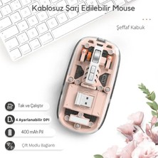 Ersert Kablosuz Pembe Mouse 501 Bt+ Ergonomik Tasarım