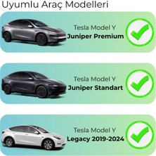 Str Store Tesla Model Y Juniper ile Uyumlu Alüminyum Sibop Kapak Seti (Siyah Renk 4 Adet)
