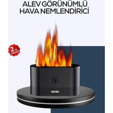 Ersert Ers- Aromatik Oda Kokusu Difüzörü Alev Tasarımlı LED Işıklı Nemlendirici