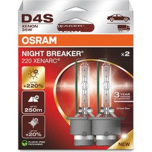 Str Store Ampul D4SXNN 35W P32D-5 2x2 Tr 2b Xenarc Night Breaker Laser, Xenon Far Ampulü 66440XN2-2HB