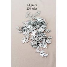 Ersert Ers- Oya Abiye Bileklik Kolye Pleksi Metalik Plastik Pul Gümüş Renk 24 Gram 270 Adet - BNC563