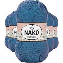 Ersert Ers- 5 Adet Pırlanta Amigurumi El Örgü Ipi Yünü Turkuaz 3409