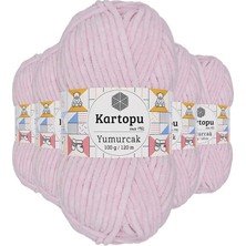 Ersert Ers- 5 Adet Yumurcak Kadife El Örgü Ipi Toz Pembe K1562