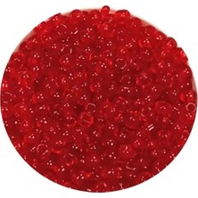 Ersert Ers- Dökme Cam Kum Boncuk (11/0) 2 mm - 60 Gram - Şeffaf Kırmızı - BNC056