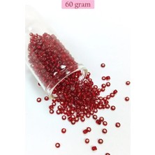 Ersert Ers- Dökme Cam Kum Boncuk (8/0) 3 mm - 60 Gram - Koyu Kırmızı - BNC224