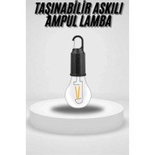 Ersert Askılı Taşınabilir Ampul Bahçe Lambası Type-C Şarjlı