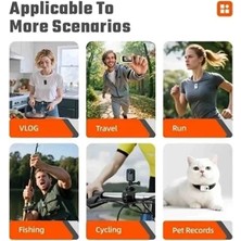 Ersert Ers- F2 2k 1080P Parmak Kamera 130° Geniş Açı IPS Ekranlı 25G Mini Taşınabilir Cep Kamerası Beyaz