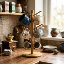 Ersert Ers- Mix Altlık =yuvarlak - Kare Bardak - Fincan Asacak Bambu - Ahşap 35CM