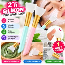 Eseno Select 2li Silikon Temizlemesi Kolay Kullanılabilen Yüz Cilt Bakımı Maske ve Krem Spatulası