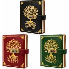 Ersert Ers- Şifreli Hayat Ağacı Desenli Deri Defter TCX6471