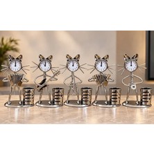 Ersert Ers- Metal Müzisyen Kedi Saatli Kalemlik TCX6229