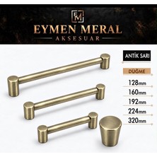 Eymen Meral Aksesuar Düğme Antik Sarı Renk Kaliteli Kulp (Vidaları Dahil) Alüminyum Kaliteli ve Uzun Ömürlü Malzemedir. Şık ve Estetik Görünümlüdür.