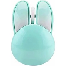 Ersert Ers- Tavşan Figürlü Kablosuz Mouse Pil Dahil Etiket Hediyeli Mavi