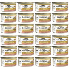 Gourmet Gold Parça Etli Soslu Somonlu ve Tavuklu Kedi Konservesi 85 gr x 24 Adet