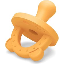 Lujo Bear Safejoy Silikon Emzik ve Diş Kaşıyıcı Stage 1 - Dişsiz Bebekler Için - Melon