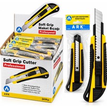 Ersert Ers- 24 Adet Lüx Plastik Grip Falçata Maket Bıçak 18MM Çelik Bıçak