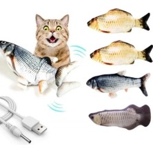 Ersert Ers- Hareketli Balık Kedi Oyuncağı Şarjlı