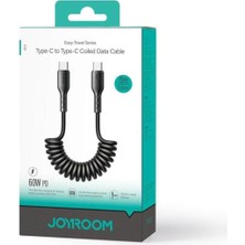 Relatos SA38-CC3 Easy-Travel Serisi 60 W Sarmal Tip-C - C Tipi Hızlı Şarj Veri Kablosu, 1,5 Metre Uzunluk, Siyah
