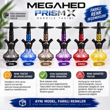 Han Tobacco Megahed Prısm x 30 cm Cam Hazneli Nargile Takımı – Marpuç, Maşa, Lüle ve Taşıma Çantası Dahil