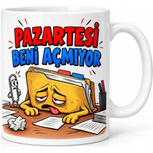Bezos Pazartesi Çöküşü Tasarımlı Porselen Kupa - Model 713