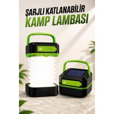 Ersert Ers- LED Lamba Kamp Lambası Hafif Taşınabilir Şarj Süreli Akordeon El Fenerli