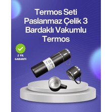 Ersert Ers- Isıyı Uzun Süre Koruyan 500 ml Termos Seti | Çelik Gövde, 2 Bardaklı, Hediye Kutulu