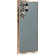 Relatos Samsung Galaxy S22 Ultra Kılıf Razer Lensli Silikon - Gold