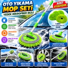 TeknoKapsül Yedek Mikrofiber Bezli Oto Yıkama Mop Seti (Adet Fiyatıdır)