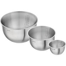 Relatos Fresh & Save Bowls Kase Seti S/m/l / 3-Parça, Paslanmaz Çelik, Metalik Gri
