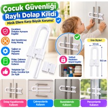 TeknoKapsül Bebek Çocuk Çekmece ve Dolap Koruma Raylı Güvenlik Sistemi Emniyet Kilidi
