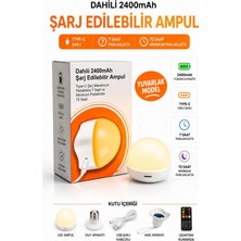 Neo Vista 2400MAH Şarj Edilebilir LED Ampul Type-C Hızlı Şarjlı, Uzaktan Kumandalı
