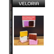 Veloria Yeni Nesil Farklı Kırtasiye Sürpriz Hediye Okul Gereçleri Mini Çiftli Çikolata Not Defteri