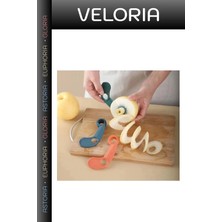 Veloria Yeni Nesil Mutfak Aleti Meyve Soyucu Günlük Kullanım Plastik Pratik Elma Dilimleyici