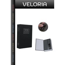 Veloria Özel Seri Ev Gereci Korunaklı Kutu Gizli Saklama Şifreli Kitap Kasa