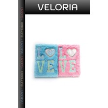 Veloria Premium Love Tasarımlı Peluş Hatıra Defteri Öğrenci Kırtasiye Günlük Tutma Defter Çeşitleri