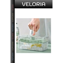 Veloria Özel Seri Buz Dondurucu Günlük Mutfak Içecek Hazırlık Basmalı Hazneli Buzluk