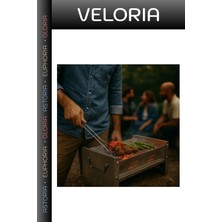 Veloria Özel Seri Hafta Sonu Taşınabilir Ocak Seyahat Tipi Katlanabilir Mangal
