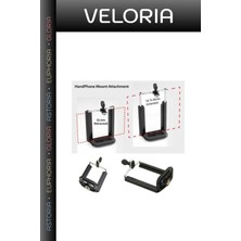 Veloria Özel Seri Canlı Yayın Seyahat Ekipmanı Video Çekimi Cep Telefonu Tripod Bağlantı Aparatı