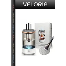 Veloria Premium Sensörlü Hijyenik Otomatik Pratik Makyaj Fırçası Temizleme Makinesi Fırça Bakımı Ev Tipi